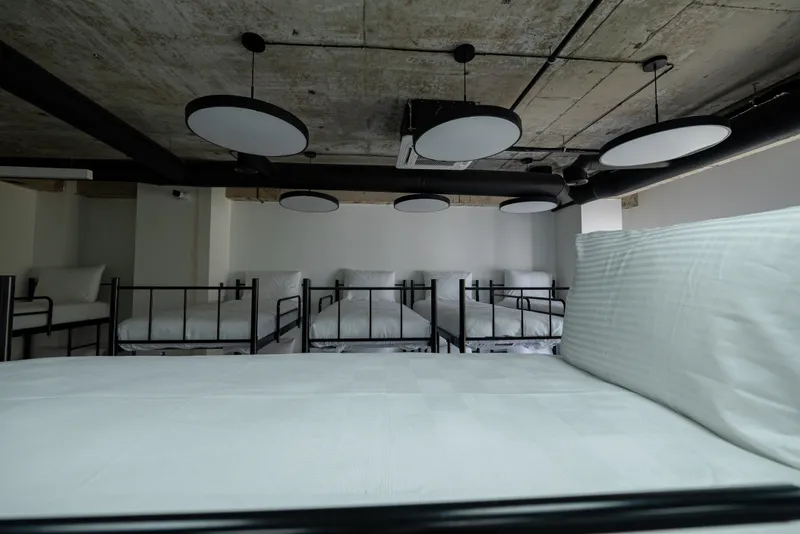Shared room prepared for athletes choosing a 7-day or 14-day wrestling camp in Tbilisi